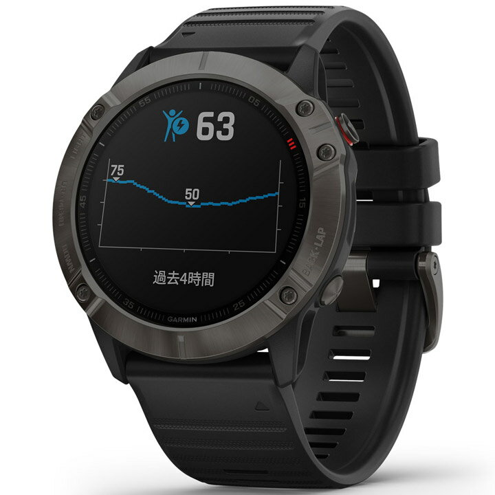 【取説★印刷サービス】 GPSスマートウォッチ ガーミン GARMIN fenix 6X Sapphire Black DLC (010-02157-43) ランニング 登山 ゴルフ スキー アウトドア スポーツ Suica対応 血中酸素トラッキング 心拍計 音楽再生 メール/ライン通知機能 【あす楽】
