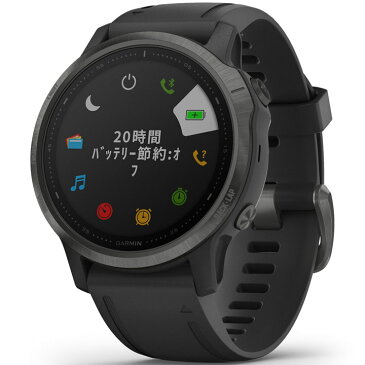 【取説★印刷サービス】 GPSスマートウォッチ ガーミン GARMIN fenix 6S Sapphire Black DLC (010-02159-7D) ランニング 登山 ゴルフ Xトレーナー ヨガ スポーツ 腕時計 Suica対応 血中酸素トラッキング 心拍計 音楽保存 通知機能 カレンダー 【あす楽】【国内正規品】