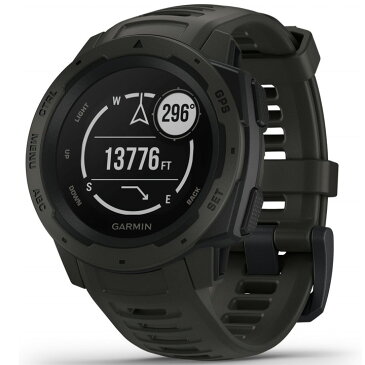 【取説★印刷サービス】 GPSマルチスポーツウォッチ ガーミン インスティンクト GARMIN Instinct Graphite (010-02064-12) ランニング マラソン 登山 クライミング 海 スキー スノーボード 心拍計 気圧高度計 コンパス 加速度計 温度計 腕時計 【あす楽】【国内正規品】
