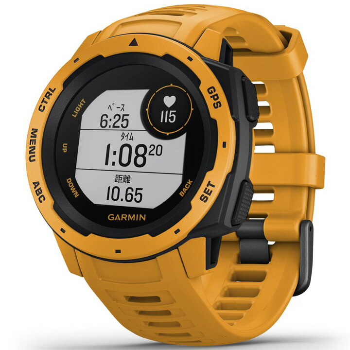 【取説★印刷サービス】 GPSマルチスポーツウォッチ ガーミン インスティンクト GARMIN Instinct Sunburst (010-02064-42) ランニング マラソン 登山 クライミング 海 プール スイム 心拍計 気圧高度計 コンパス 加速度計 温度計 腕時計 【G在庫】