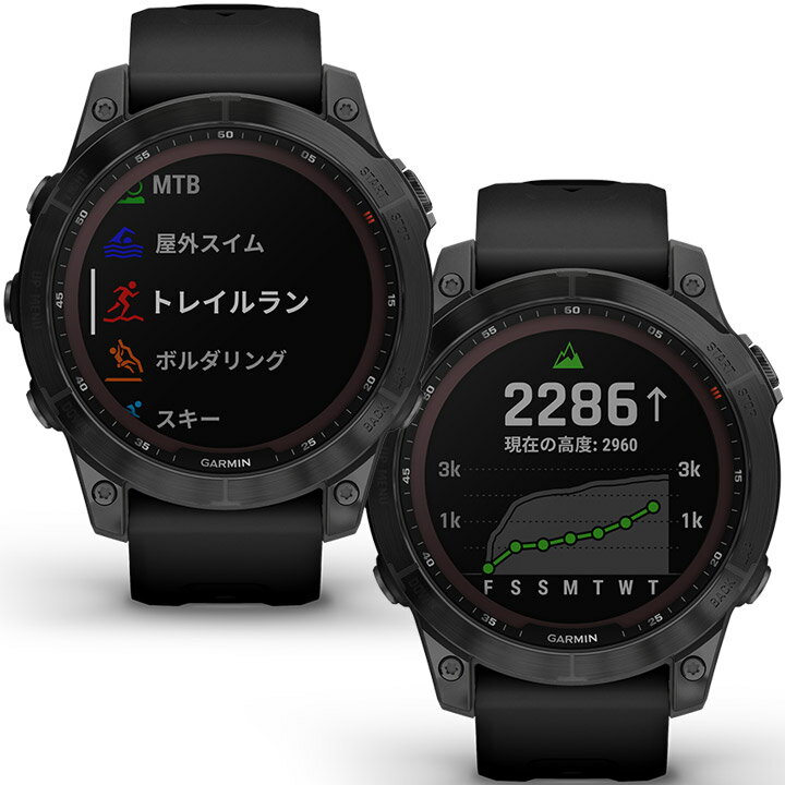 【取説★印刷サービス】 GPSスマートウォッチ ガーミン GARMIN fenix 7 Sapphire Dual Power Ti Black DLC / Black (010-02540-46) ランニング 登山 ゴルフ スキー アウトドア サーフィン 筋トレ スポーツ Suica対応 血中酸素 心拍計 コンパス 音楽再生 【あす楽】