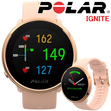 【ポイント10倍】 GPS搭載スポーツウォッチ ポラール POLAR IGNITE ピンクローズゴールド (90079898) タッチディスプレイ 防水 アンドロイド対応 iPhone対応 スマートウォッチ 男女兼用 電話・LINE通知 活動量計 睡眠計 心拍数 【送料無料】