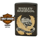 楽天時計・ブランド専門店 アイゲット【Harley Davidson ハーレー ダビッドソン】 Zippo ハーレー ダビッドソン ジッポー ZIPPO Harley-Davidson HDP-06 ブラックイオンメッキ 片面エッチング SGコンビメタル ライター 【お取り寄せ】【RCP】