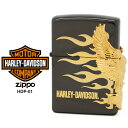 楽天時計・ブランド専門店 アイゲット【Harley Davidson ハーレー ダビッドソン】 Zippo ハーレー ダビッドソン ジッポー ZIPPO Harley-Davidson HDP-01 ブラックイオンメッキ 両面エッチング ゴールドメタル ライター 【お取り寄せ】【RCP】