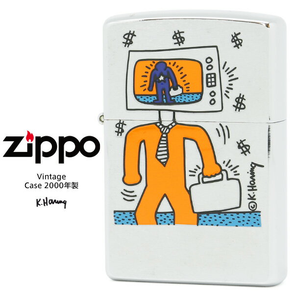 Zippo ジッポー Vintage ヴィンテージ キース へリング ケース 2000年製造 オイル 付 【在庫あり】