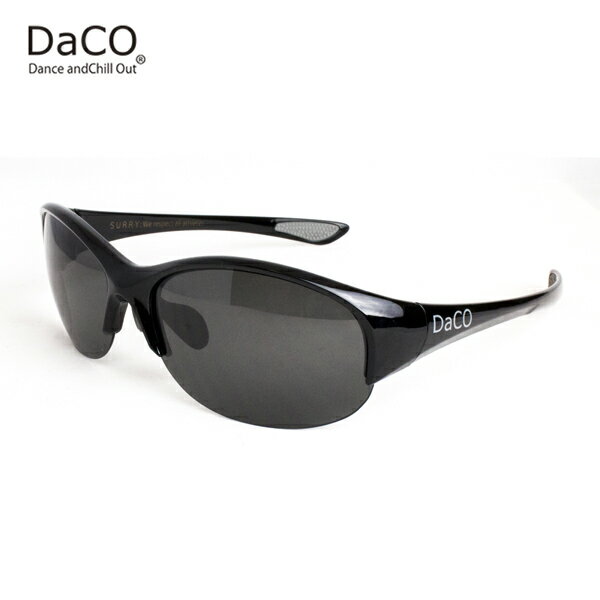 DaCO SURRY BK/BK/SP スポーツサングラス レディース ゴルフ用サングラス スモーク偏光レンズ ブラック UVカット 紫外線カット ゴルフ ドライブ テニス ウォーキングのサムネイル