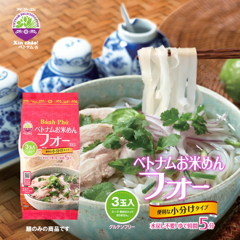 フォー 麺 乾麺 ベトナム アオザイ フォー（ポーションパック）タピオカ入り 50g×8 10袋セット