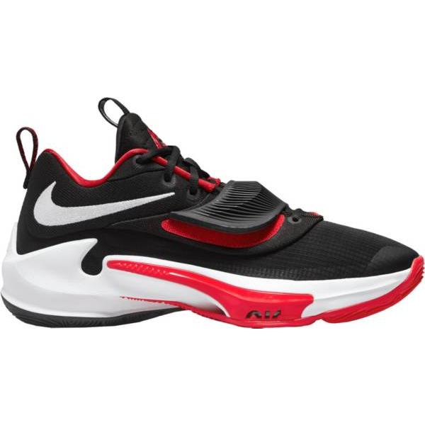 ナイキ メンズ バッシュ Nike Zoom Freak 3 Basketball Shoes - Black/White/Red