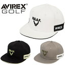 アヴィレックス ゴルフ キャップ バイカラーロゴ フラットキャップ メンズ AVIREX GOLF AVG2F-CP6