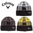 キャロウェイ ゴルフ メンズ ニットキャップ チェック柄ビーニー Callaway Golf C23291123 【2023年秋冬モデル】