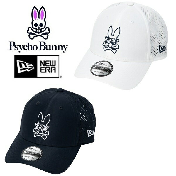 樂天商城 - サイコバニー ゴルフ キャップパンチング NEW ERAコラボ メンズ レディース Psycho Bunny PBMG602F
