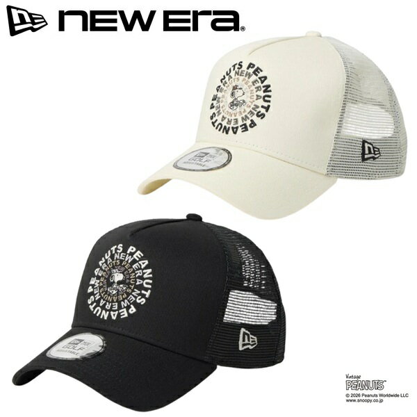 乐天商城 - ニューエラ ゴルフ キャップ 9FORTY A-Frame トラッカー Vintage PEANUTS ピーナッツ GOLF Circle ロゴ New Era Golf (14865322) (14865323)