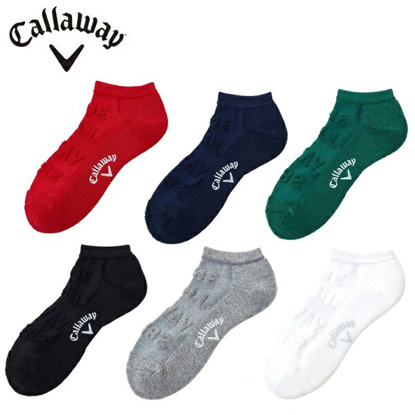 キャロウェイ ゴルフ ソックス 表パイルアンクルソックス メンズ Callaway Golf C24293101【メール便配送】【2024年秋冬モデル】