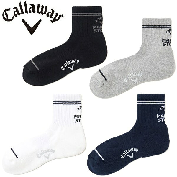 乐天商城 - キャロウェイ ゴルフ メンズ ソックス L字型 メッセージ柄 ショートソックス (MENS) Callaway Golf C26193110【2026年春夏モデル】【ポスト投函配送】