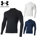 アンダーアーマー ゴルフ アンダーウェア ヒートギア ロゴプリント 長袖 モックネック インナーシャツ UNDER ARMOUR 1371672