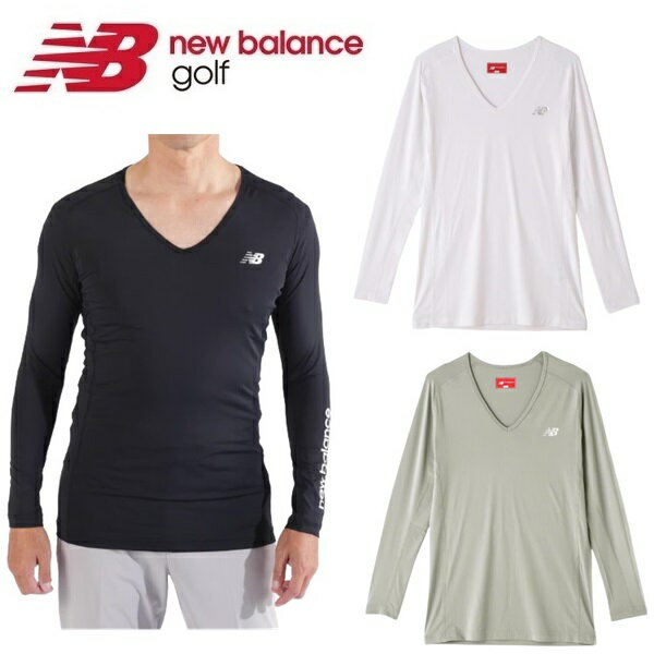 ニューバランス ゴルフ メンズ アンダーシャツ 接触冷感 ベア天竺 Vネック インナー プルオーバー New Balance Golf 012-4967002 2024年春夏モデル