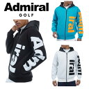 アドミラル ゴルフ メンズ ビッグロゴ ジップアップ 裏地付きフーデッドセーター ADMIRAL ADMA392 2023年秋冬モデル