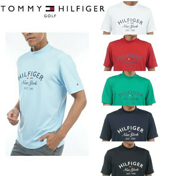 トミー ヒルフィガー ポロシャツ メンズ トミーヒルフィガー ゴルフ メンズ アーチロゴ モックネックシャツ TOMMY HILFIGER THMA318 2023年春夏モデル