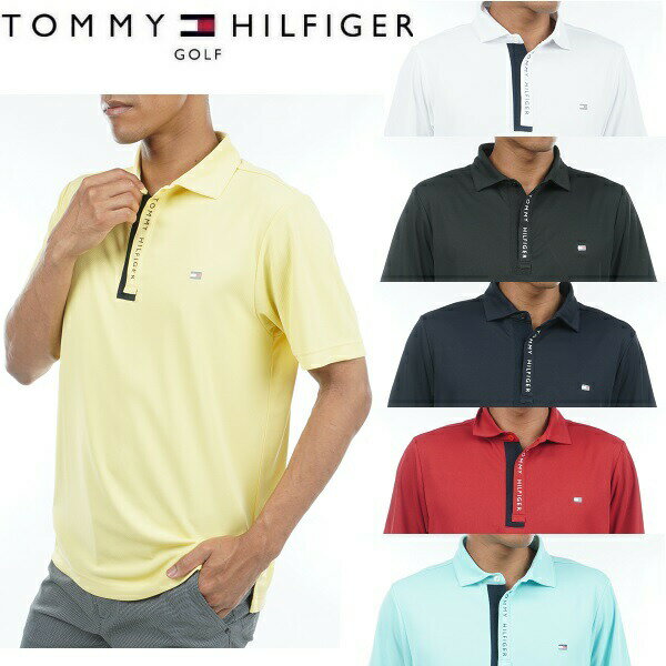 トミー ヒルフィガー ポロシャツ メンズ トミーヒルフィガー ゴルフ メンズ 前立ロゴ 台衿付シャツ TOMMY HILFIGER THMA320 2023年春夏モデル