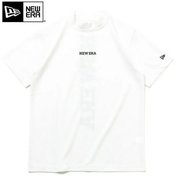 ニューエラ ゴルフ 半袖 鹿の子 ミッドネック Tシャツ Vertical Logo ホワイト NEW ERA (14109047) 2024年春夏モデル