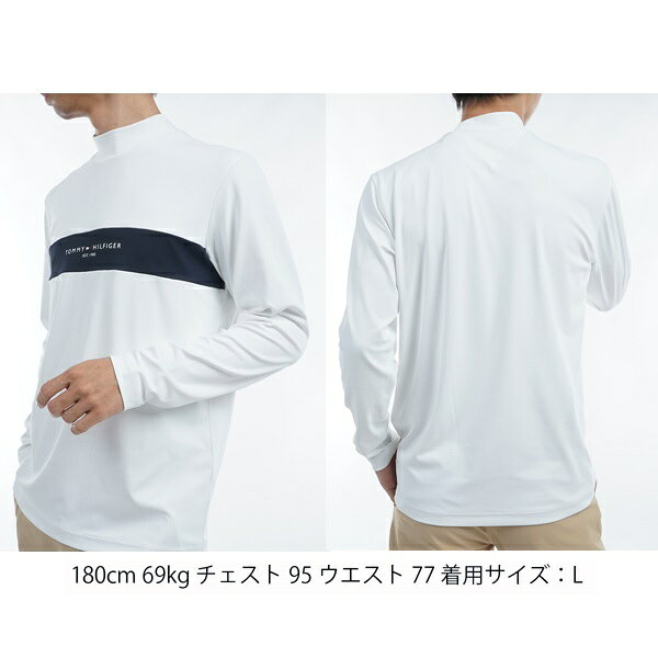 IG-GOLF 楽天市場店のトミーヒルフィガー ゴルフ メンズ エッセンシャル 長袖モックネックシャツ TOMMY HILFIGER GOLF THMA454 秋冬モデル｜アングル3