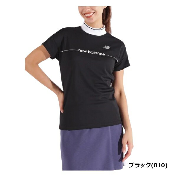 ニューバランス ゴルフ レディース 接触冷感 UVカット 半袖 モックネック プルオーバー New Balance Golf 012-5166505 2025年春夏モデル