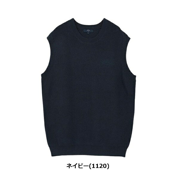 キャロウェイ メンズ ゴルフウェア ベスト リラックスシルエット クルーネックニットベスト C24119101 Callaway Golf 【2024年春夏モデル】