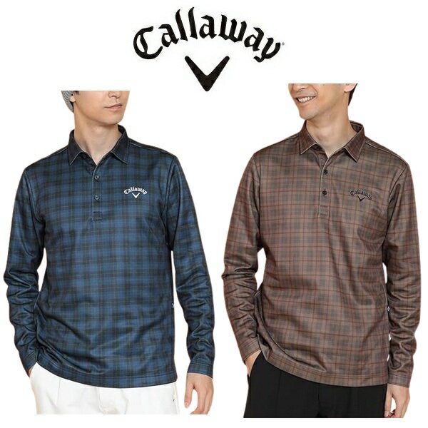 CALLAWAY - キャロウェイ ゴルフ メンズ 長袖シャツ チェックプリント 裏起毛 シャツ Callaway Golf C24233114