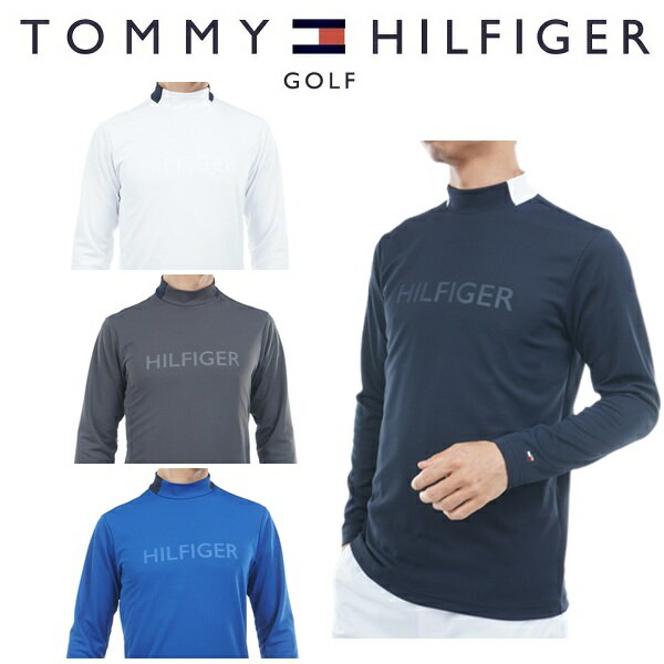 トミーヒルフィガー ゴルフ メンズ エンボス 長袖モックネックシャツ TOMMY HILFIGER THMA555 2025年秋冬モデル