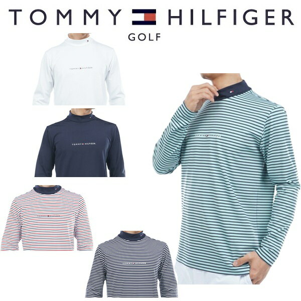 トミーヒルフィガー ゴルフ メンズ ベア天 長袖モックネックシャツ TOMMY HILFIGER THMA563 2025年秋冬モデル