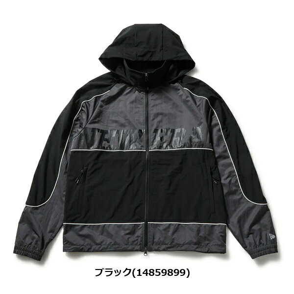 ニューエラ ゴルフ ウィンドジャケット パイピング ブラック NEW ERA (14859899) 2...