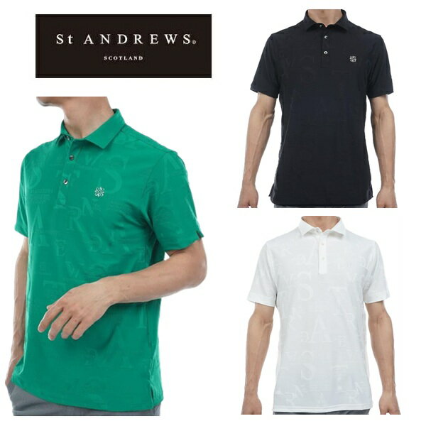 Rakuten - セント アンドリュース ゴルフ メンズ ストレッチ コンセプト柄 半袖ポロシャツ St ANDREWS Golf 042-5160351 2025年春夏モデル