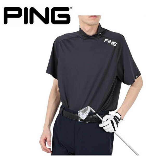 Shirts - ピン ゴルフ PING メンズ メッシュパネルジャガード 半袖 ハイネックシャツ PING 621-5167201 2025年春夏モデル