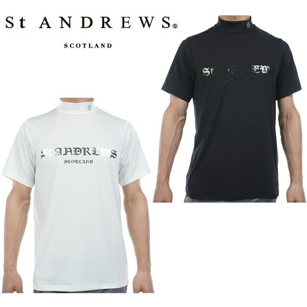 Rakuten - セント アンドリュース ゴルフ メンズ ストレッチ ベア天竺 半袖 ハイネックシャツ St ANDREWS 042-5167351 2025春夏モデル