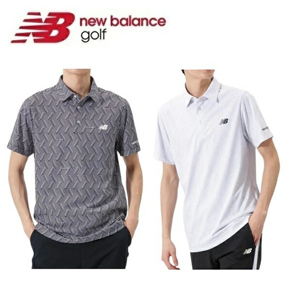 Rakuten - ニューバランス ゴルフ メンズ シャツ ジオメトリック柄 半袖 カラーシャツ New Balance Golf 012-6168011 2026年春夏モデル