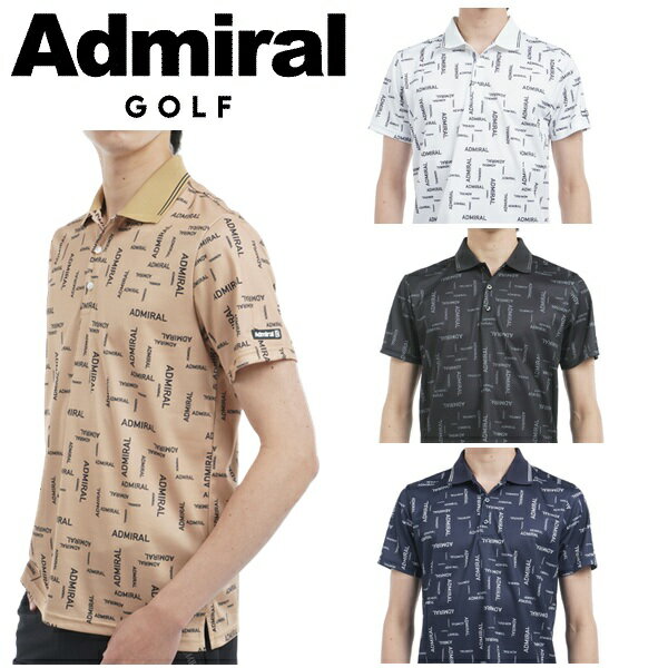 Rakuten - アドミラル ゴルフ メンズ モザイクロゴ プリントポロシャツ ADMIRAL GOLF ADMA514 2025年春夏モデル