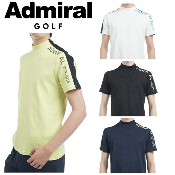 乐天商城 - アドミラル ゴルフ メンズ 接触冷感 ジオメタリックロゴ モックネックシャツ ADMIRAL GOLF ADMA527 2025年春夏モデル