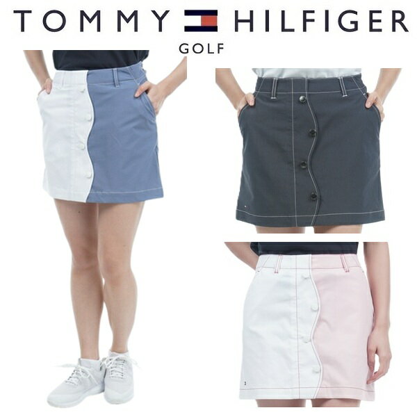 Rakuten - トミーヒルフィガー ゴルフ レディース シャンブレー フロントボタンスカート TOMMY HILFIGER THLA307