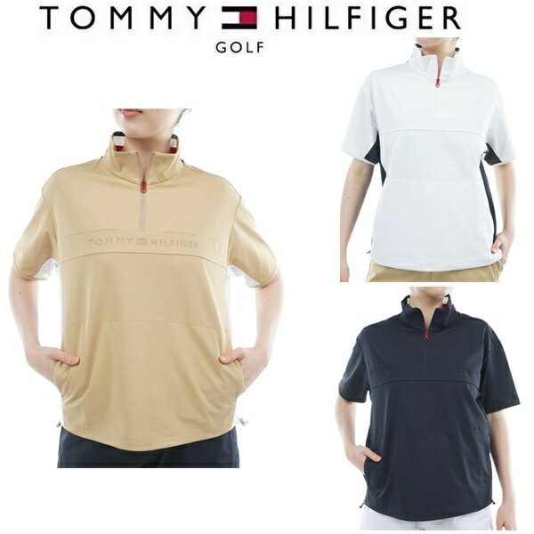 トミーヒルフィガー ゴルフ レディース メッシュハーフジップ ウィンドプルオーバー TOMMY HILFIGER THLA608 2026年春夏モデル