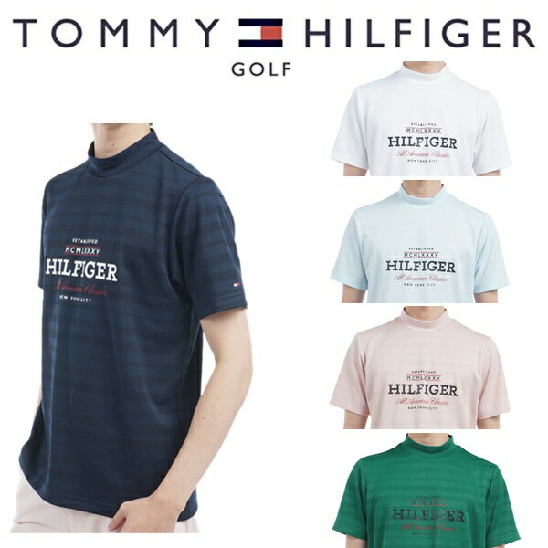 Rakuten - トミーヒルフィガー ゴルフ メンズ フロントロゴ 半袖モックネックシャツ TOMMY HILFIGER THMA520 2025年春夏モデル
