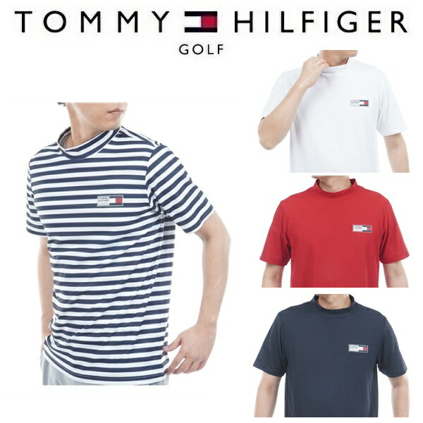 樂天商城 - トミーヒルフィガー ゴルフ メンズ メッシュボーダー 半袖モックネックシャツ TOMMY HILFIGER THMA603 2026年春夏モデル