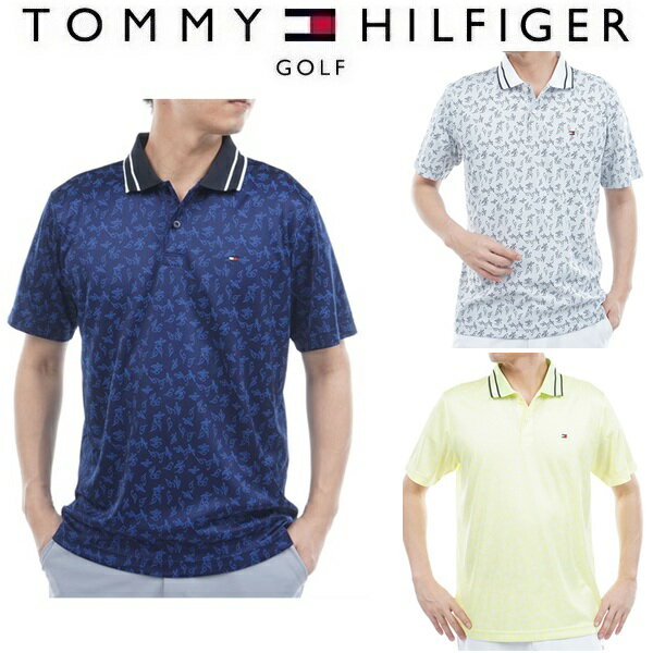 乐天商城 - トミーヒルフィガー ゴルフ メンズ 筆記体ロゴジャガード 半袖ポロシャツ TOMMY HILFIGER THMA623 2026年春夏モデル