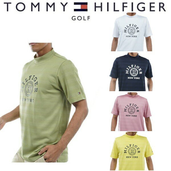 乐天商城 - トミーヒルフィガー ゴルフ メンズ カレッジロゴ 半袖モックシャツ TOMMY HILFIGER GOLF THMA437 春夏モデル