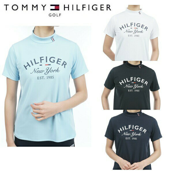 トミーヒルフィガー ゴルフ レディース アーチロゴ モックネックシャツ TOMMY HILFIGER THLA312 2023年春夏モデル 1