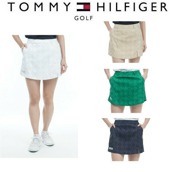 トミーヒルフィガー ゴルフ レディース THロゴプロント スリットキュロット TOMMY HILFIGER THLA320