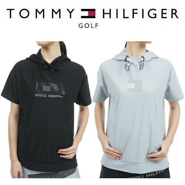 トミーヒルフィガー ゴルフ レディース ブラインドロゴ フードプルオーバー TOMMY HILFIGER THLA336