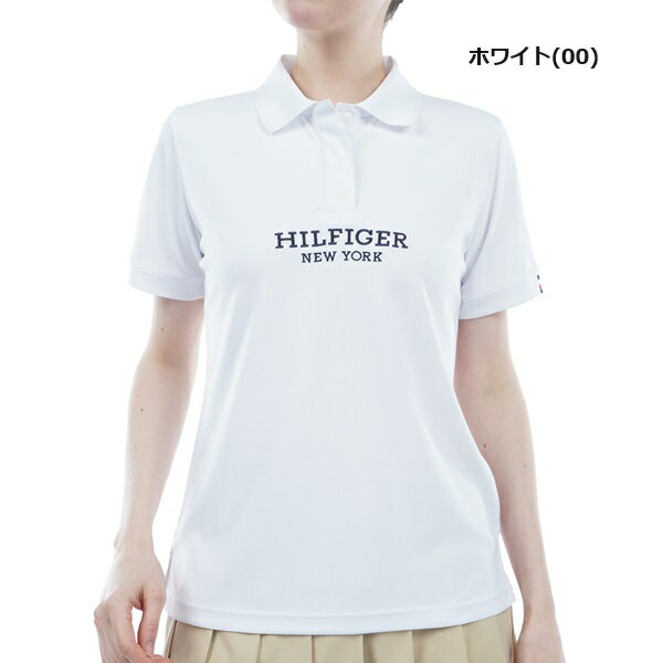 トミーヒルフィガー ゴルフ レディース フロントロゴ 半袖ポロシャツ TOMMY HILFIG...