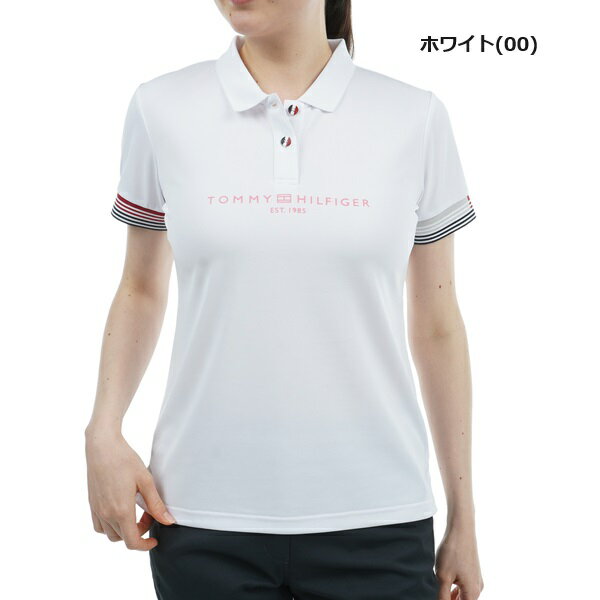 トミーヒルフィガー ゴルフ レディース フロントロゴ 半袖ポロシャツ TOMMY HILFIGER GOLF THLA429 2024年春夏モデル