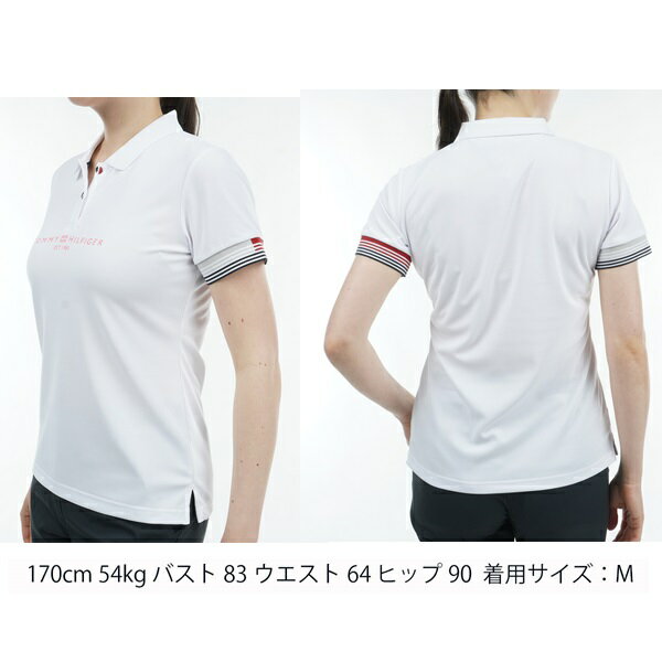 トミーヒルフィガー ゴルフ レディース フロントロゴ 半袖ポロシャツ TOMMY HILFIGER GOLF THLA429 2024年春夏モデル 3