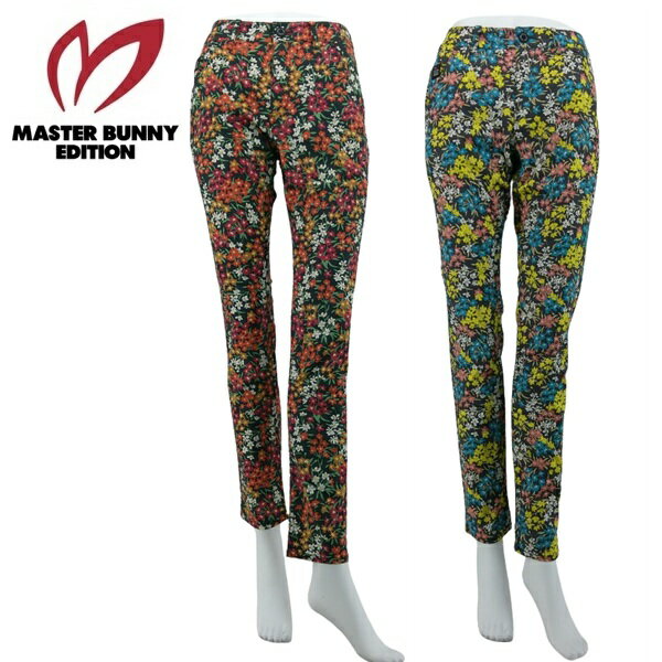 マスターバニーエディション レディース 花柄ストレッチ テーパード パンツ MASTER BUNNY EDITION 759-..